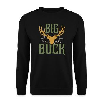 Big Buck Father Son Matching Hunting Gift - Unisex Pullover - Schwarz - Vorne - Alina (178cm) & Michal (187cm)