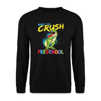 Ready To Crush Preschool Kindergarten Pre-K T-Rex - Sweat-shirt Unisexe - noir - Devant - Alina (178cm) & Michal (187cm)