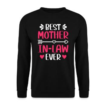 Beste Schwiegermutter aller Zeiten Frauen Mama Mütter Tag - Unisex Pullover - Schwarz - Vorne - Alina (178cm) & Michal (187cm)