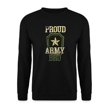 Fier soldat de l’armée Frère USA American Military F - Sweat-shirt Unisexe - noir - Devant - Alina (178cm) & Michal (187cm)