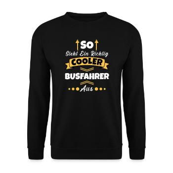 So Sieht Ein Richtig Cooler Postbote aus - Unisex Pullover - Schwarz - Vorne - Alina (178cm) & Michal (187cm)