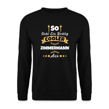 So Sieht Ein Richtig Cooler Schweißer aus - Unisex Pullover - Schwarz - Vorne - Alina (178cm) & Michal (187cm)
