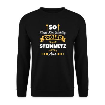 So Sieht Ein Richtig Cooler Bauzeichner aus - Unisex Pullover - Schwarz - Vorne - Alina (178cm) & Michal (187cm)