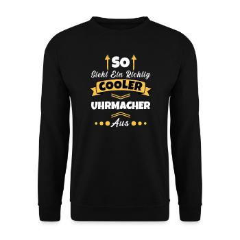 So Sieht Ein Richtig Cooler Werkzeugmacher aus - Unisex Pullover - Schwarz - Vorne - Alina (178cm) & Michal (187cm)