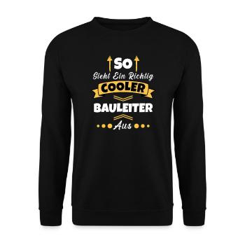 So Sieht Ein Richtig Cooler Reiseleiter aus - Unisex Pullover - Schwarz - Vorne - Alina (178cm) & Michal (187cm)