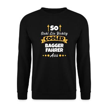 So Sieht Ein Richtig Cooler Tischler aus Zimmerer - Unisex Pullover - Schwarz - Vorne - Alina (178cm) & Michal (187cm)