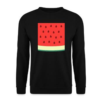 Melone Wassermelone Kostüm Fasching Karneval - Unisex Sweatshirt - black - Front - Alina (178cm) & Michal (187cm)