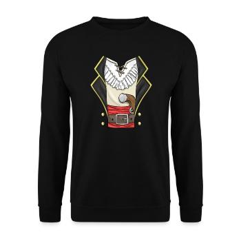 Piraten Kostüm Fasching Karneval Seeräuber Kapitän - Unisex Sweatshirt - black - Front - Alina (178cm) & Michal (187cm)