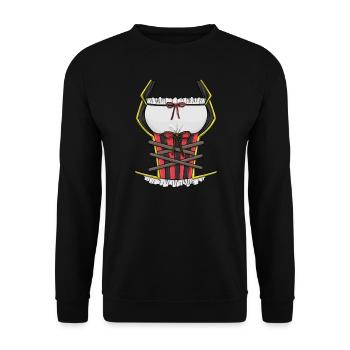 Kostüm Piraten Braut Seeräuber Fasching Karneval - Unisex Sweatshirt - black - Front - Alina (178cm) & Michal (187cm)