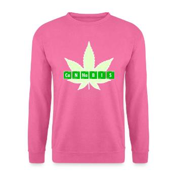 Cannabis Periodic System Element Weed Nerd Pothead - Unisex Sweatshirt - pink - Front