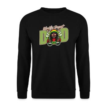 World's Dopest Dad - Unisex Sweatshirt - black - Front - Alina (178cm) & Michal (187cm)
