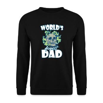 World's Dopest Dad - Unisex Pullover - Schwarz - Vorne - Alina (178cm) & Michal (187cm)