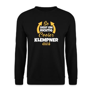 Voici à quoi ressemble un plombier vraiment cool - Sweat-shirt Unisexe - noir - Devant - Alina (178cm) & Michal (187cm)