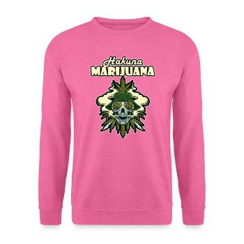 Hakuna Marijuana Funny Weed Smoking Pothead THC - Unisex Sweatshirt - pink - Front