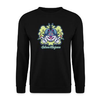 Hakuna Marijuana Funny Weed Smoking Pothead THC - Unisex Sweatshirt - black - Front - Alina (178cm) & Michal (187cm)