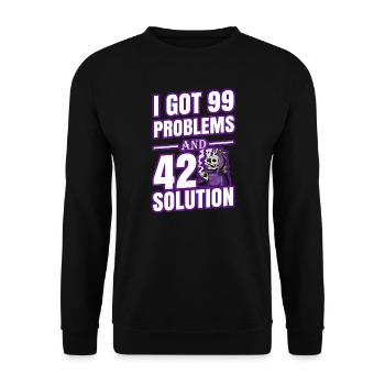 J’ai eu 99 problèmes et 420 solutions Cannabis Weed - Sweat-shirt Unisexe - noir - Devant - Alina (178cm) & Michal (187cm)