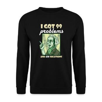 J’ai eu 99 problèmes et 420 solutions Cannabis Weed - Sweat-shirt Unisexe - noir - Devant - Alina (178cm) & Michal (187cm)