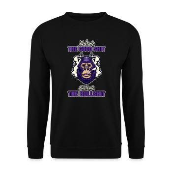 Inhaler la bonne merde expirer la connerie 420 Weed - Sweat-shirt Unisexe - noir - Devant - Alina (178cm) & Michal (187cm)