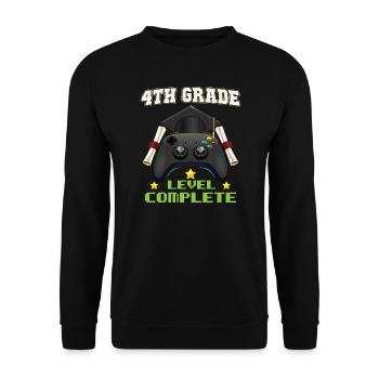 4th Grade Level Complete Elemenatary Graduation - Unisex Pullover - Schwarz - Vorne - Alina (178cm) & Michal (187cm)