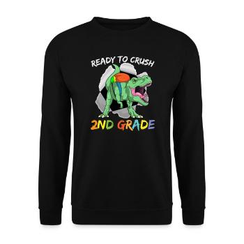 Ready To Crush 2nd Grade Elementary School - Unisex Sweatshirt - black - Front - Alina (178cm) & Michal (187cm)