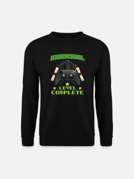 Highschool Level Complete Gaming Graduation - Unisex Sweatshirt - black