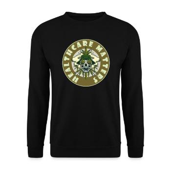 Healthcare Matters Cannabis Lover THC Mauvaise herbe médicale - Sweat-shirt Unisexe - noir - Devant - Alina (178cm) & Michal (187cm)
