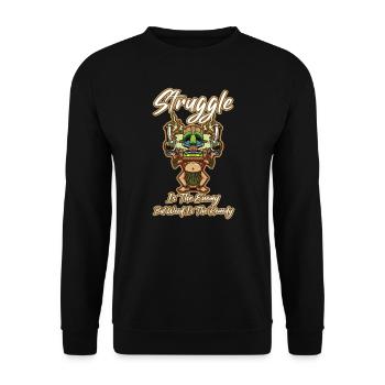 La lutte est l’ennemi, mais l’herbe est le remède - Sweat-shirt Unisexe - noir - Devant - Alina (178cm) & Michal (187cm)