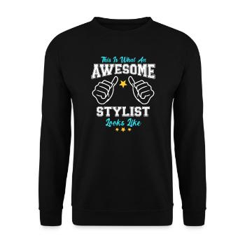 This Is What An Awesome Stylist Looks Like - Unisex Sweatshirt - black - Front - Alina (178cm) & Michal (187cm)
