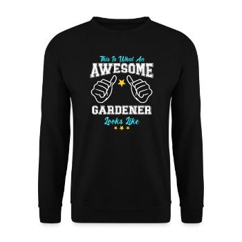 This Is What An Awesome Gardener Looks Like - Unisex Sweatshirt - black - Front - Alina (178cm) & Michal (187cm)