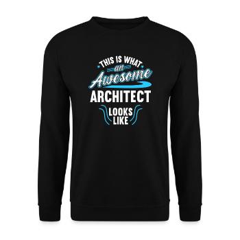 This Is What An Awesome Architect Looks Like - Unisex Sweatshirt - black - Front - Alina (178cm) & Michal (187cm)