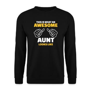 Voici à quoi ressemble une tante géniale - Sweat-shirt Unisexe - noir - Devant - Alina (178cm) & Michal (187cm)