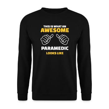 This Is What An Awesome Paramedic Looks Like - Unisex Sweatshirt - black - Front - Alina (178cm) & Michal (187cm)