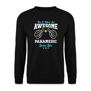This Is What An Awesome Paramedic Looks Like - Unisex Sweatshirt - black - Front - Alina (178cm) & Michal (187cm)