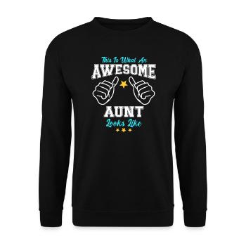 Voici à quoi ressemble une tante géniale - Sweat-shirt Unisexe - noir - Devant - Alina (178cm) & Michal (187cm)
