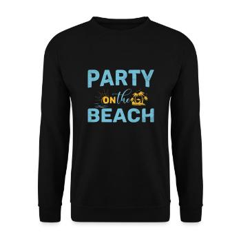 Party on the Beach geschenk Beach bikini - Unisex Pullover - Schwarz - Vorne - Alina (178cm) & Michal (187cm)