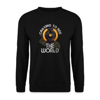 Conduire des voitures Envie de voyages en voiture Volant Tra - Sweat-shirt Unisexe - noir - Devant - Alina (178cm) & Michal (187cm)