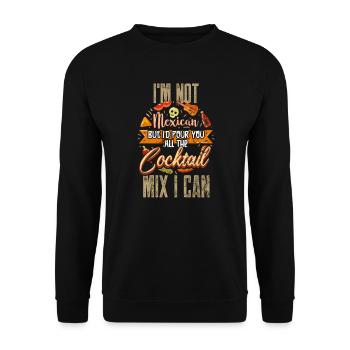 Cinco De Mayo Barkeeper Mexikanisches Wortspiel Lustiges Mexikanisch - Unisex Pullover - Schwarz - Vorne - Alina (178cm) & Michal (187cm)