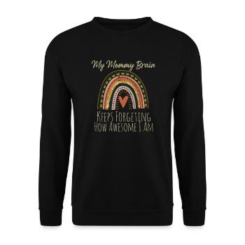 Motherhood Bohemian Rainbow Mother's Day Amazing M - Unisex Sweatshirt - black - Front - Alina (178cm) & Michal (187cm)