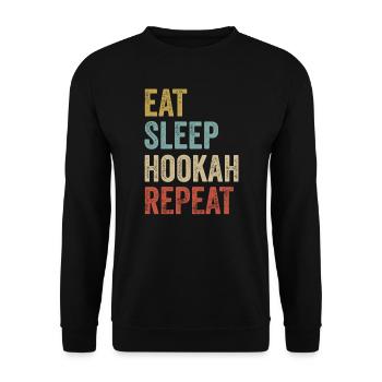 Manger dormir narguilé Répéter le narguilé - Sweat-shirt Unisexe - noir - Devant - Alina (178cm) & Michal (187cm)