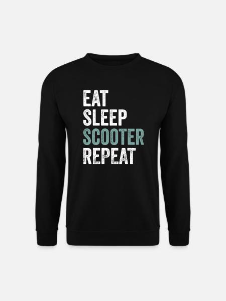 Essen Schlafscooter Wiederholungsroller - Unisex Pullover - Schwarz