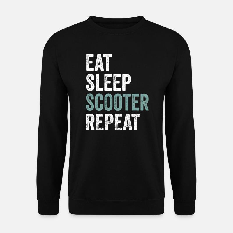 Essen Schlafscooter Wiederholungsroller - Unisex Pullover - Schwarz