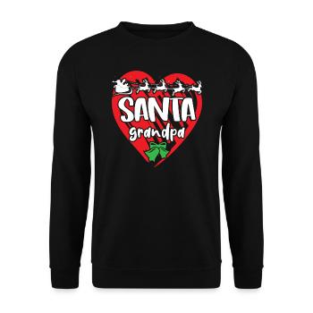Père Noël Joyeux Noël - Sweat-shirt Unisexe - noir - Devant - Alina (178cm) & Michal (187cm)