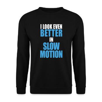 cadeau super slow motion t-shirt - Sweat-shirt Unisexe - noir - Devant - Alina (178cm) & Michal (187cm)