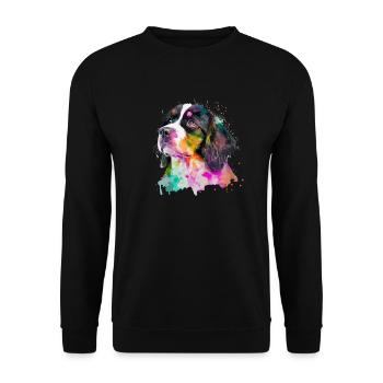 Mignon petit chien pour les amoureux des chiens colorés - Sweat-shirt Unisexe - noir - Devant - Alina (178cm) & Michal (187cm)