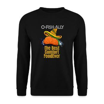 Tacos de poisson O-Fish-Ally Meilleur Comfort Food Funny Cin - Sweat-shirt Unisexe - noir - Devant - Alina (178cm) & Michal (187cm)