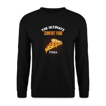 Pizza Lover Ultimate Comfort Food Drôle de restauration rapide - Sweat-shirt Unisexe - noir - Devant - Alina (178cm) & Michal (187cm)
