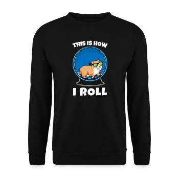 Voici comment je lance Cool Hamster Pet Rat Race - Sweat-shirt Unisexe - noir - Devant - Alina (178cm) & Michal (187cm)