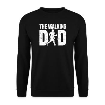 The Walking Dad Nordic Walking Father - Unisex Sweatshirt - black - Front - Alina (178cm) & Michal (187cm)