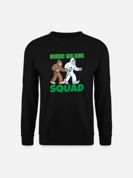 Nordic Walking Squad Sasquatsh Bigfoot Yeti - Unisex Pullover - Schwarz