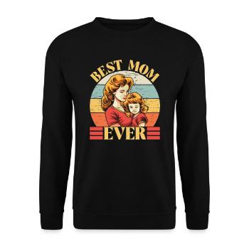 Beste Mutter aller Zeiten - Unisex Pullover - Schwarz - Vorne - Alina (178cm) & Michal (187cm)